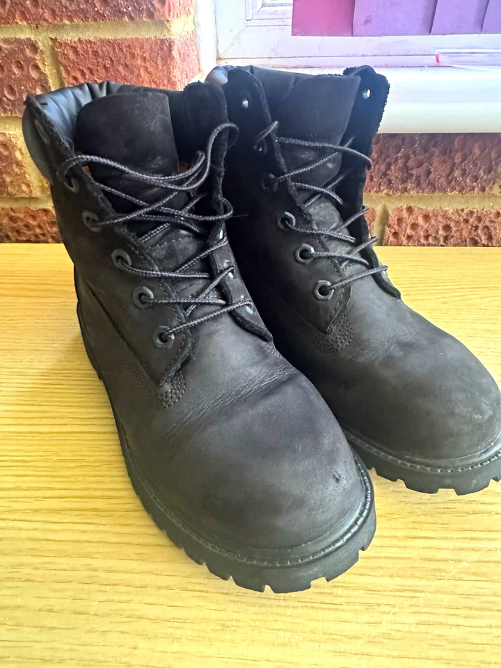 Timberland Premium 6-Inch Women's Waterproof Boots Black Nubuck Size UK 3.5, photo 1 of 5