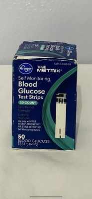Kroger TRUE METRIX Glucose Blood Test Strips 50ct Tiny Sample Triple Sense