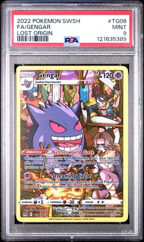 2022 Pokemon Sword & Shield Lost Origin Fa/Gengar #TG06 PSA 9