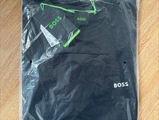 Image of Boss Men's Short Sleeve T-Shirt Black Size Medium 100% Cotton