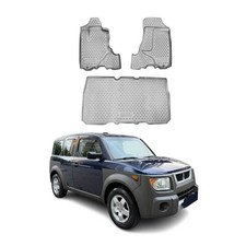 Omac Floor Mats Liner For Honda Element 2003-2008 Gray 3 Pcs