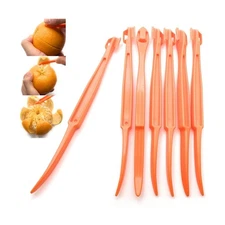 Orange Peeler Tool -7 Pack, Plastic Citrus Fruit Peeler for Orange Peel Remov...