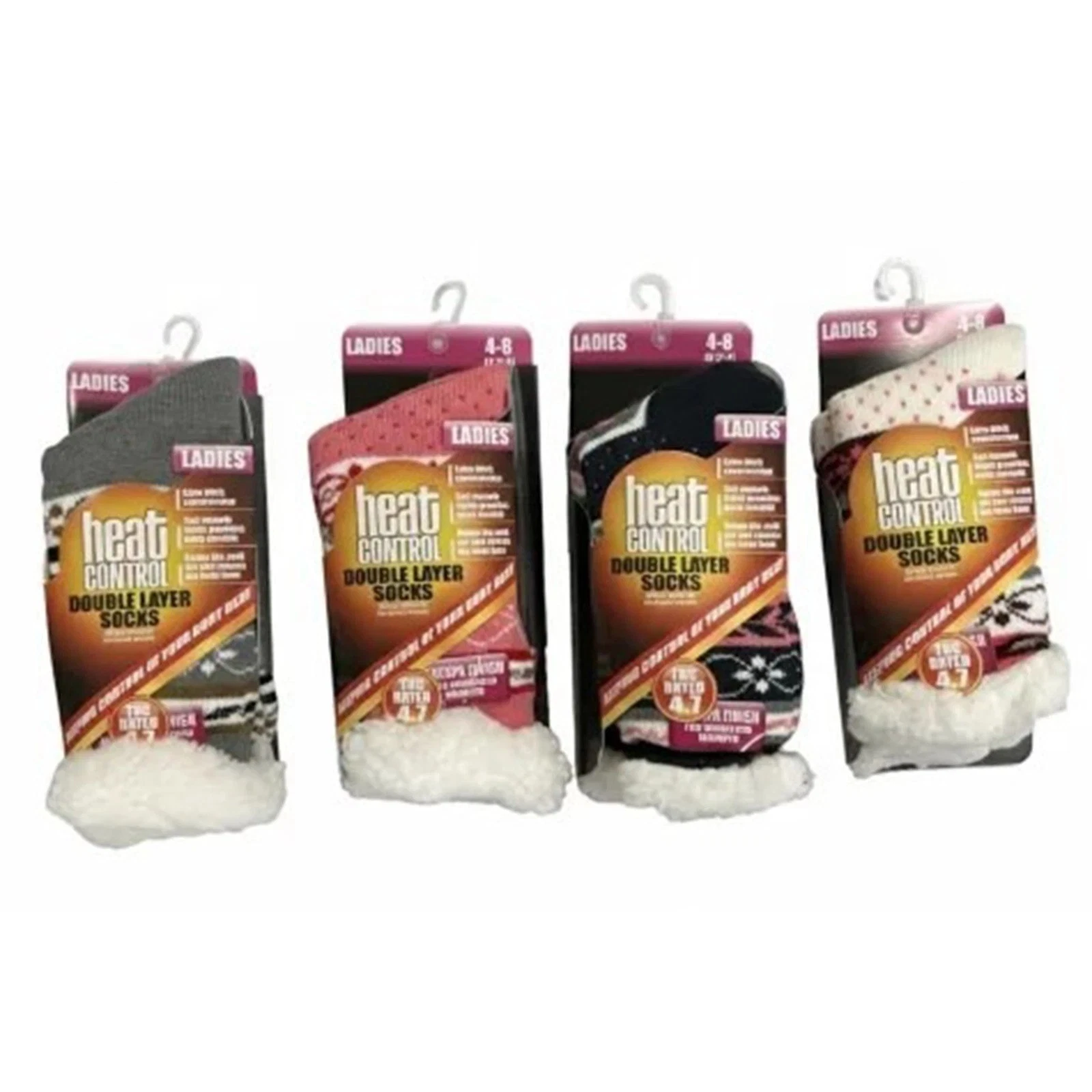 Women’s Thermal Socks Stripe Heat Control Insulated Soft Winter Ski Hike Socks