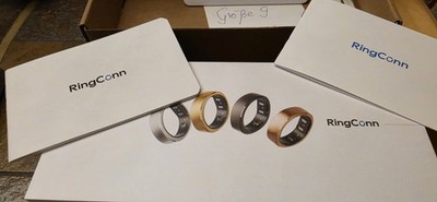 RingConn Gen 2 Smart Ring Royal Gold Gr. 09 mit Ladecase, Bluetooth