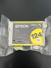 Expired Genuine Epson DURABrite 124 Yellow Ink Cartridge Factory Sealed