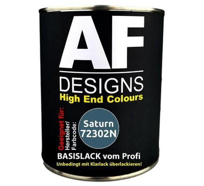 250ML Autolack für Saturn 72302N Bluestone Metallic Basislack spritzfertig