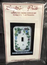 Crafter’s Pride ‘Single Grape Border’ Switchplate Counted Cross Stitch Kit