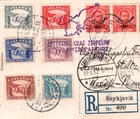 GRAF ZEPPELIN Card *ICELAND* WATERFALLS Air SÜDAMERIKAFAHRT 1932 Brazil KZ252