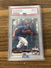 PSA 10 RONALD ACUNA JR. 1st 2017 Bowman Paper Braves Rookie Card RC GEM MINT. rookie card picture