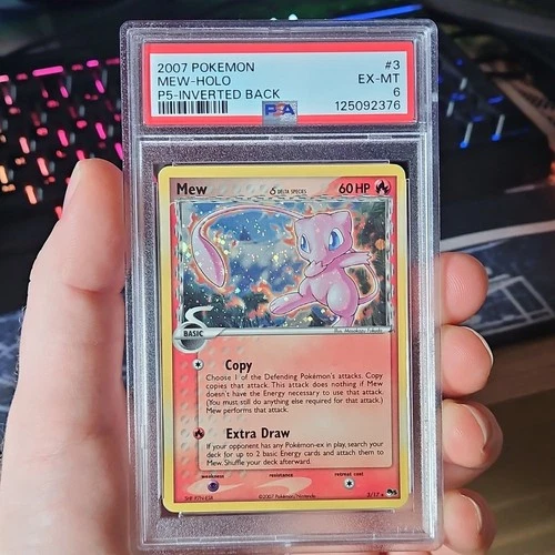 Pokémon POP Series 5 Mew Delta Species Holo 003/017 Inverted Back PSA 6