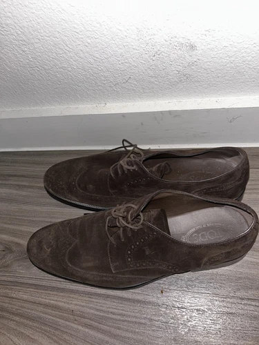 Oxford uomo TOD’S scamosciate marroni 5 occhielli stringate punta tonda punta alare taglia 12