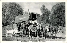 Jack Ratliff Pritchett Colorado CO Donkeys Goats c1949 Unposted Postcard