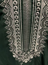 Dashiki Men's African Shirt - Green - Embroidery 