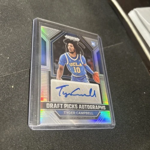 2023 Panini Prizm Draft Picks Tyger Campbell Auto Silver Autograph Ucla