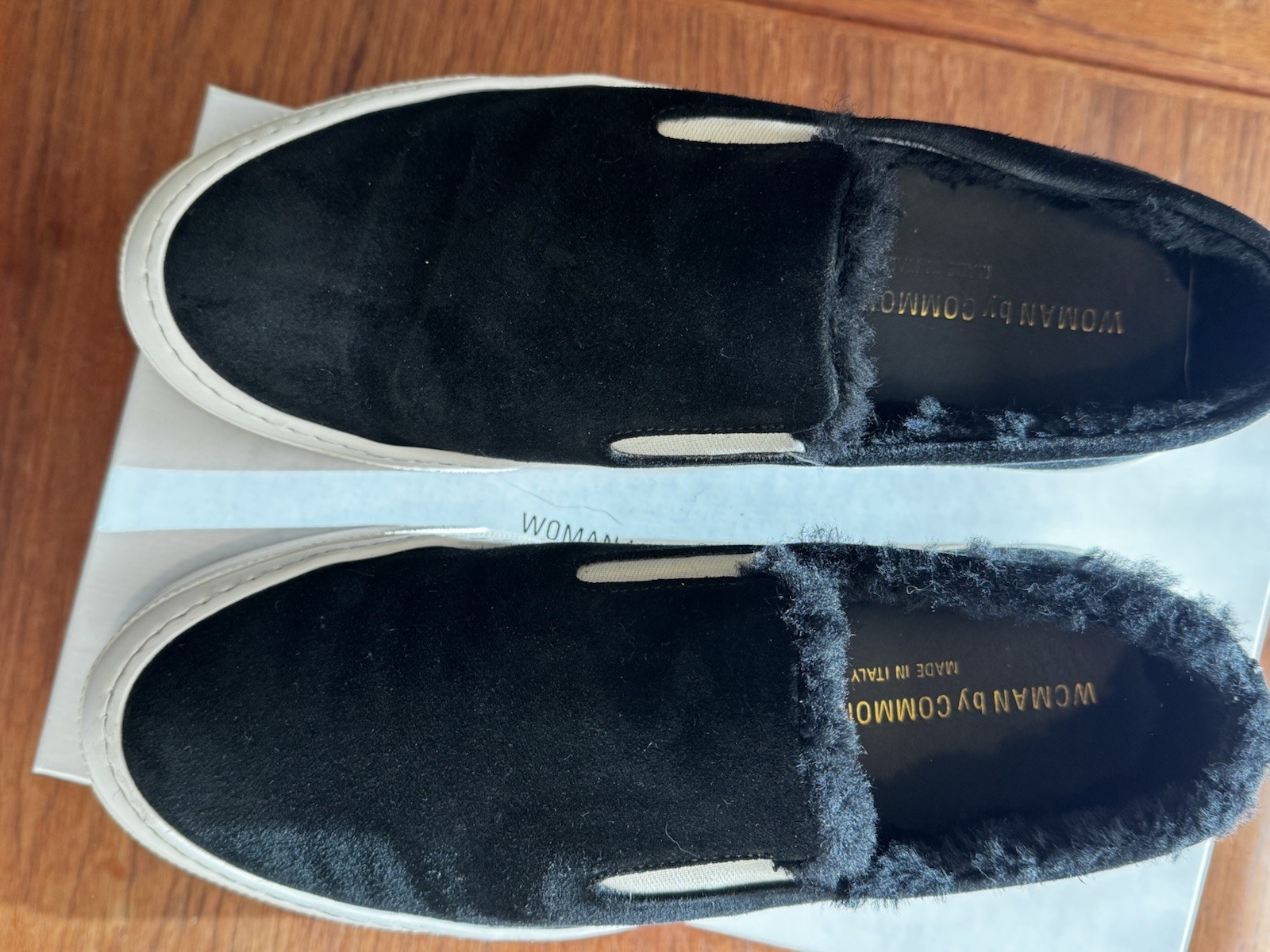 COMMON PROJECTS Women’s Shearling-Lined Suede Sli… - image 3