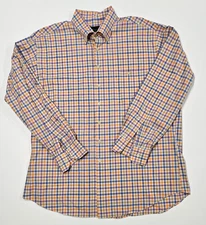 Scott Barber XL Check Dress Shirt Long Sleeve Button-Front Cotton Multicolor