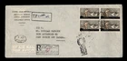 DR WHO 1963 UAR EGYPT FDC? TENNIS SPORTS BLOCK COMBO REGISTERED TO CANAD M64747
