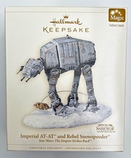2006 Hallmark Keepsake Ornament Star Wars Imperial AT-AT & Rebel Snowspeeder MIB