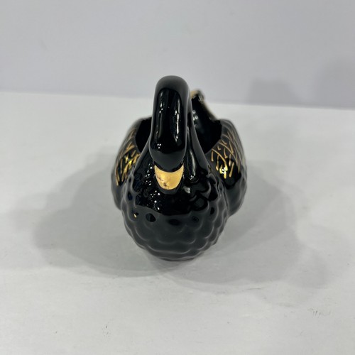 Fioriera posacenere kitschy vintage Swan Chase made in Japan dipinto a mano bordo oro - Foto 2 di 7