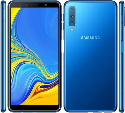 Samsung Galaxy A7 2018 4G SM-A750F Blau 64GB Brandneu * UK 1 Jahr Garantie 