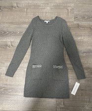 Notations Knit Dress Womens Size Medium GrayLong Sleeve Mini Dress