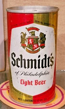 1969 REMINDER THIS PACKAGE MAY CAUSE LITTER SCHMIDT'S STEEL BEER CAN NO LIDS