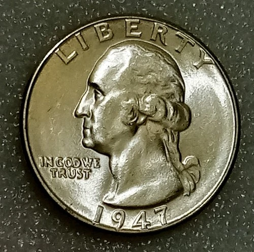 🟅 BU 1947-D 90% Silver Wash. Quarter 25¢ - 79-Year-Old Coin
