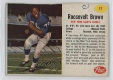 1962 Post Rosey Brown Roosevelt Brown #17 HOF 0nr3