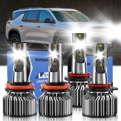 For Chevrolet Tahoe 2007-2021 Front LED Headlight Bulb Combo High Low Beam 6500K