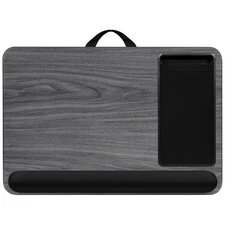 LapGear Home Office Pro 21.1" x 14" PVC/Polystyrene Lap Desk Gray Wood/Black