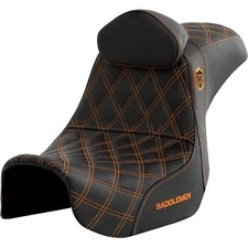 SADDLEMEN SC80604ORART Orange Pro Series SDC Performance Grip Seat w/ Backrest