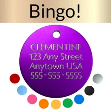 Custom Engraved Dog Tags Personalized Dog Collar Pet Tags Engraved COLORS CIRCLE