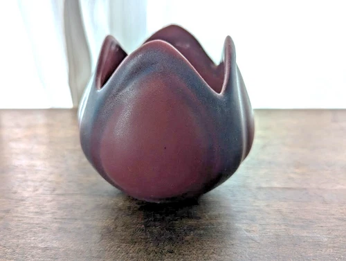 Vintage Van Briggle Pottery Tulip Bowl Mulberry