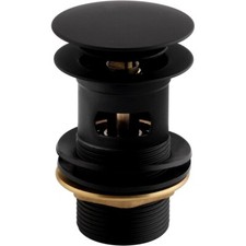 Image of Bristan Round Stylish & Modern Click Clack Slotted Basin Waste (Matt Black)