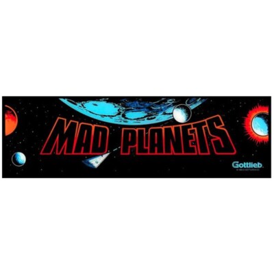 Mad Planets Arcade Marquee High Quality Translite 7 x23  Standard Size