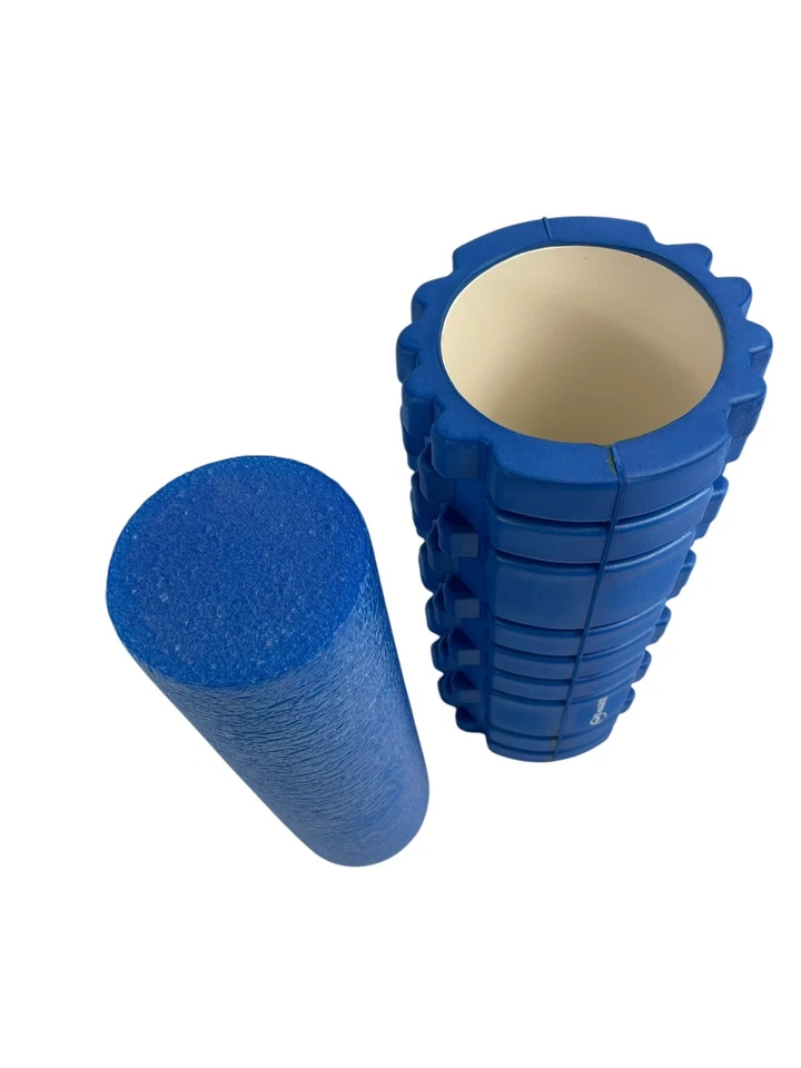 Yes4 полностью пенопластовый ролик синий для массажа мышц терапевтический упругий ролик для мышц 13 дюймов - Изображение 4 из 4