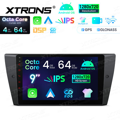 XTRONS For BMW E90-E93 M3 9'' Android 14 4+64GB Car GPS Navi Bluetooth Radio RDS