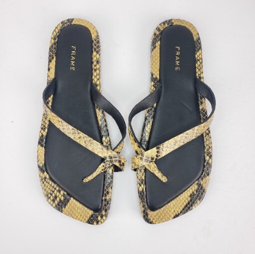 Frame Le Montauk Python Multicolor Slip On Criss Cross Flat  display picture 1