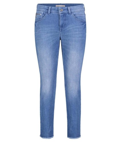 MAC Slim Fit Fringe Light Blue Edgy Wash Slim Fit Jeans SIZE 6 TO 14 - Picture 2 of 6