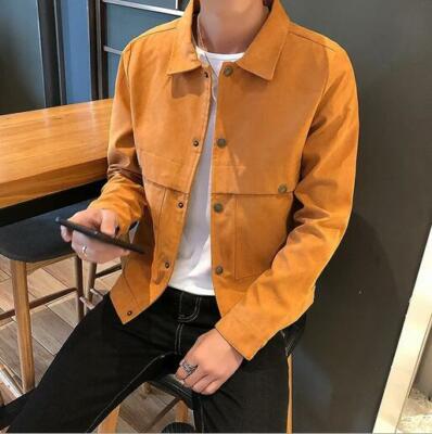 Mens Fashion Slim Fit Korean Style One Breasted Denim Short