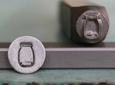 SUPPLY GUY 8mm Mason Jar Metal Punch Design Stamp (SGCH-23)