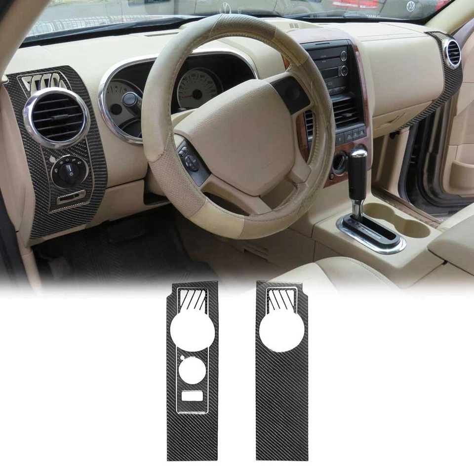 57Pcs For Ford Explorer 2008-2010 Carbon Fiber Full Interior Kit Cover Trim - Изображение 3 из 4