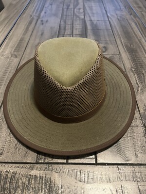 Outback Trading Co Original Oilskin Hat Green Safari West Airflo Hats