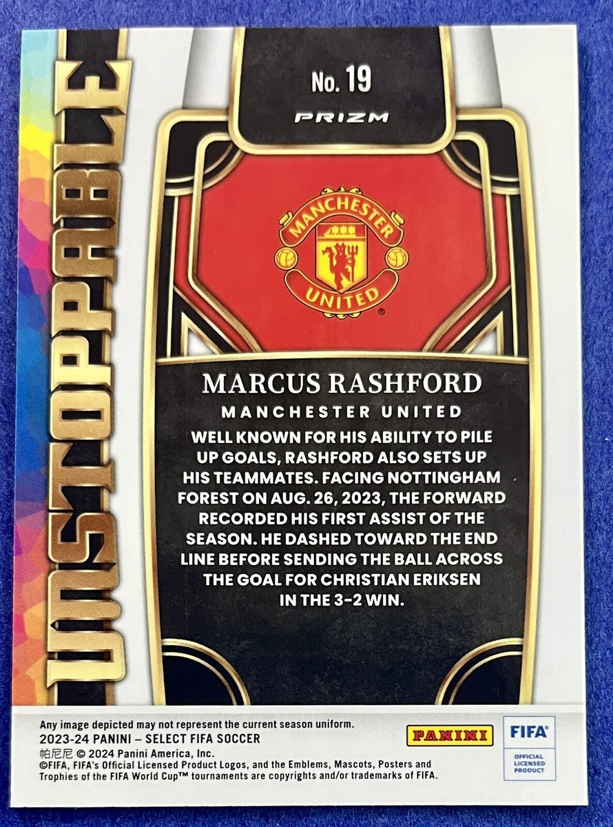 Marcus Rashford 2023-24 Panini Select FIFA UNSTOPPABLE SILVER