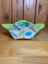 Handmade Quilted Frogs and Frog Related Words Reversible Microwave Bowl Cozy 