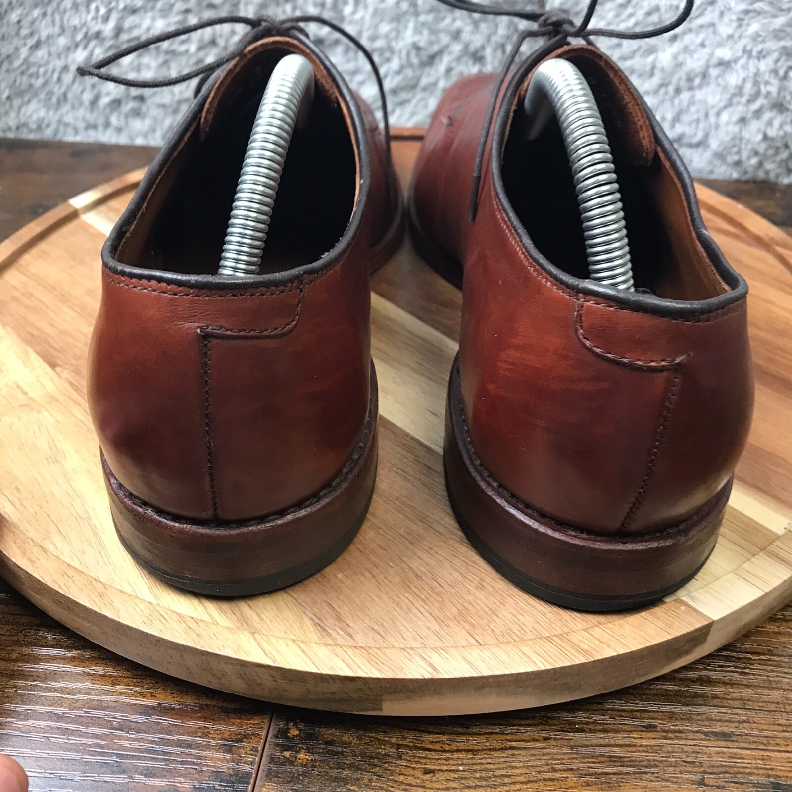 Allen Edmonds DelRay Dress Shoes Mens 9.5D Brown Split Toe Blucher Derby