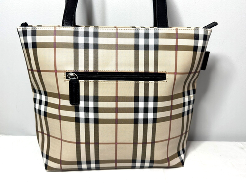 Burberry London Nova Check Coated Canvas Shoulder Tote Bag - Picture 5 of 24