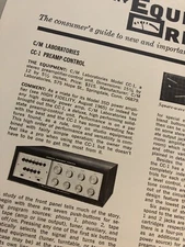 VINTAGE C/M LABS CC-1 Preamplifier Reprint Article 1966