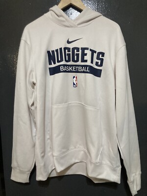 Nike Denver Nuggets Team Issued RARE NWT Hoodie Mens L Tall Cream DN6571-027