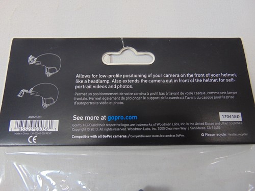 GoPro Hero Helmet Front Mount Adjustable Cam Adapter Clip AHFMT-001 NEW - Picture 4 of 6